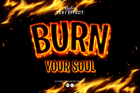 text effect burn your soul