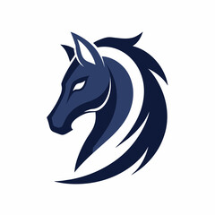 horse's head logo design vector art silhouette illustration