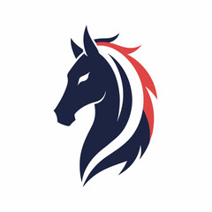 horse's head logo design vector art silhouette illustration