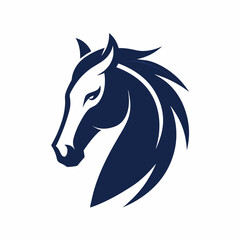 horse's head logo design vector art silhouette illustration