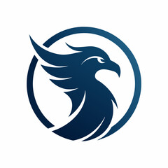Anima Circle Eagle Logo falcon design vector art silhouette illustration