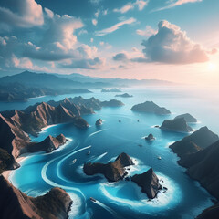 Naklejka premium iceberg in polar regions