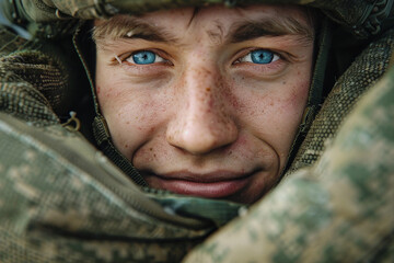 Obraz premium Generative ai picture of soldier in military uniform fighting for peace