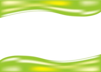 緑色の波のようなフレーム