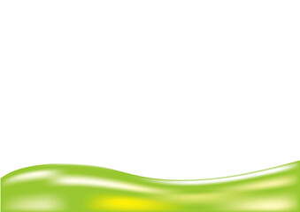 緑色の波のようなフレーム