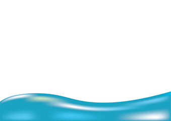 水色の波のようなフレーム