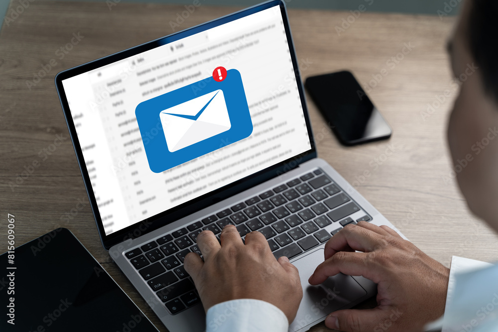 Aufkleber mail communication connection message to mailing contacts phone global letters concept