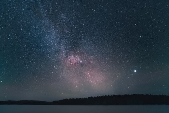 The Milky Way in the winter night sky