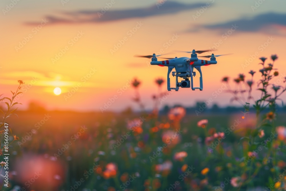 Poster difficult terrain and drone technology converge in vineyard fields for effective pesticide applicati