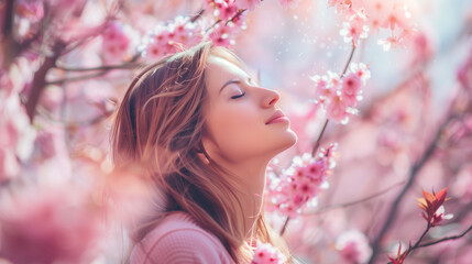 Fototapeta premium Photo of portrait of a woman in the park