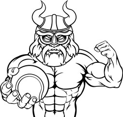 Viking Tennis Sports Mascot