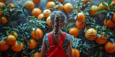 Naklejka premium Futuristic cartoon kids playing holographic augmented reality sports and games that educate about nutrition through interactive edutainment