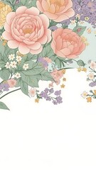 watercolor floral background, background with flowers, pattern with flowers, abstract floral background