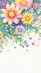 Fototapeta premium background with flowers, pattern with flowers, abstract floral background