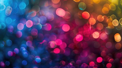 Background of colorful bokeh lights in an abstract way