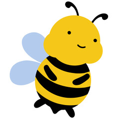 Vector illustration of a cartoon bee