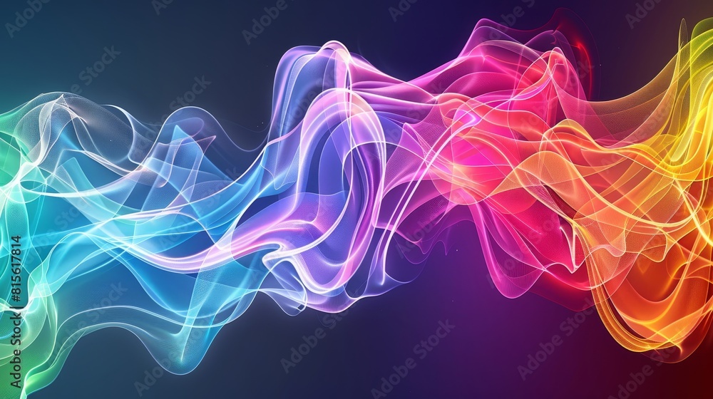 Poster background with transparent smoke and an abstract modern color scheme.