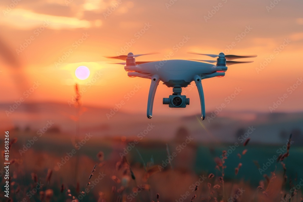 Poster difficult terrain in vineyard fields is navigated by drones to optimize pesticide application, promo