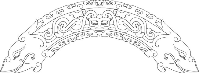 Sketch illustration vector design drawing art abstract painting ethnic chinese japanese