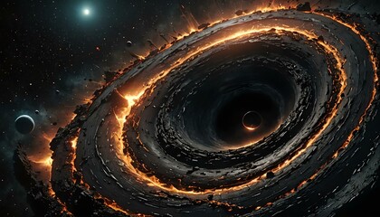 Spiral in space. Abstract space background. 3D rendering