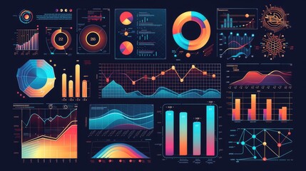 Visual representations of digital data through charts, graphs, and diagrams, providing insights and patterns for analysis and decision-making