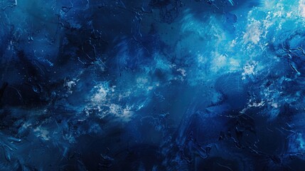 Obraz premium Invitation Background in Blue Dark Gradient with Abstract Paint Elements