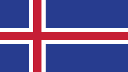 Fototapeta premium Iceland flag free vector illustration