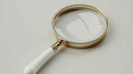 Isolated magnifying glass on a white background