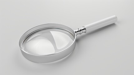 Isolated magnifying glass on a white background