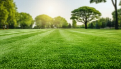 park in summer, wallpaper texted grass in the garden, tennis ball on grass, soccer field and ball, Close-up pista de tenis de hierba, césped recién cortado en una cancha de tenis antes de un torneo