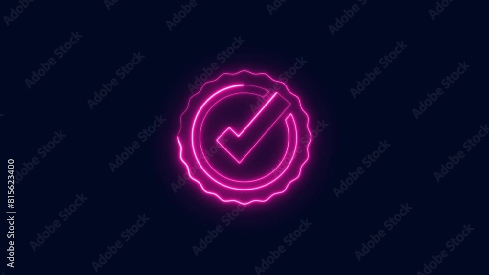 Aufkleber check mark animation and double check icon. yes tick. correct check mark symbol.