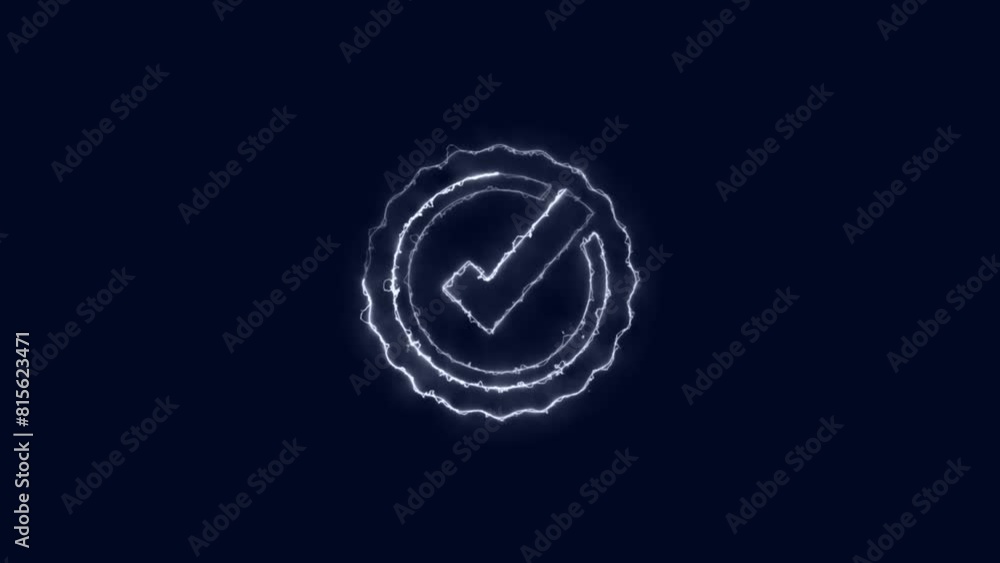 Aufkleber check mark animation and double check icon. yes tick. correct check mark symbol.