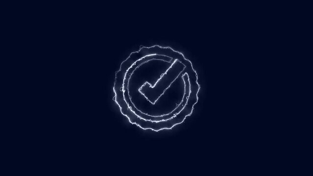 check mark animation and double check icon. Yes tick. Correct check mark symbol.