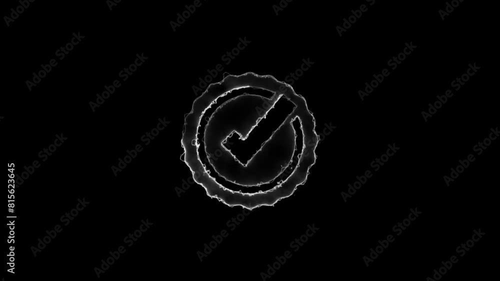 Poster check mark animation and double check icon. yes tick. correct check mark symbol.