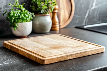 a clean empty chopping board