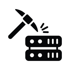 Creative icon of data mining, easy to use and download