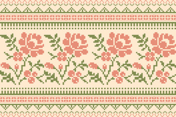 Fabric pattern, pixel art pattern, cotton pattern,oriental style modern flower pattern tiles, luxurious fabrics, cotton patterns, wallpaper,carpet,cushions, clothing,fabric