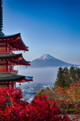 Japan Travel Destinations. Famous Kiyomizu-dera Temple Pagoda Against Kyoto Skyline  and...