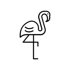 flamingo icon. outline icon