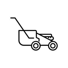 lawn mower icon. outline icon
