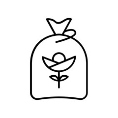 sack of seeds icon. outline icon