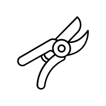 recommend clip art: pruning shears icon. outline icon