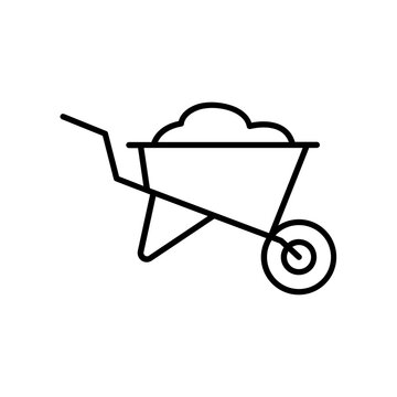 recommend clip art: wheelbarrow icon. outline icon