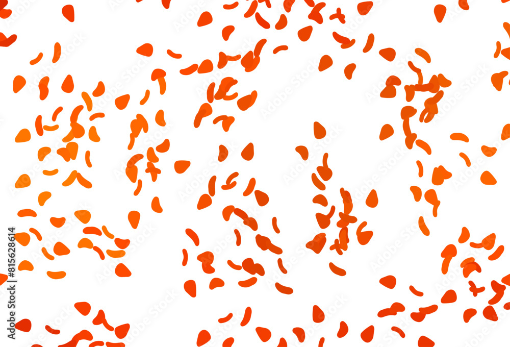 Poster light orange vector backdrop with abstract shapes.