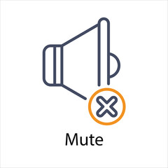 Mute Vector icon