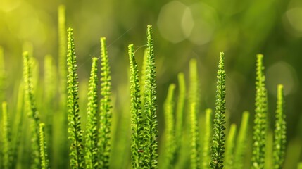 Fototapeta premium Medicinal herb known as Equisetum arvense also called field horsetail or common horsetail