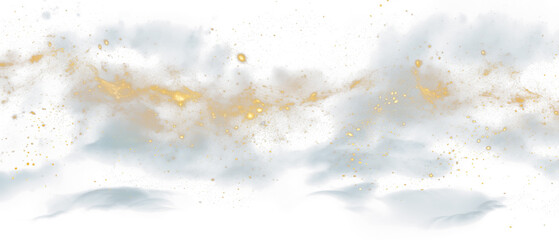 Surreal Golden Waves Under Starlit Sky on transparent