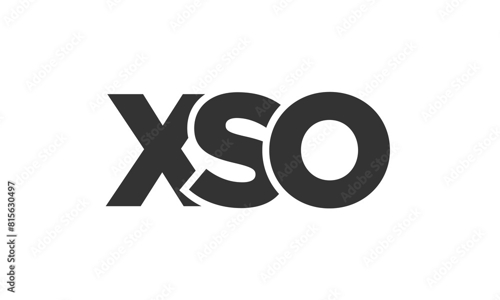 Fototapete xso logo design template with strong and modern bold text. initial based vector logotype featuring s
