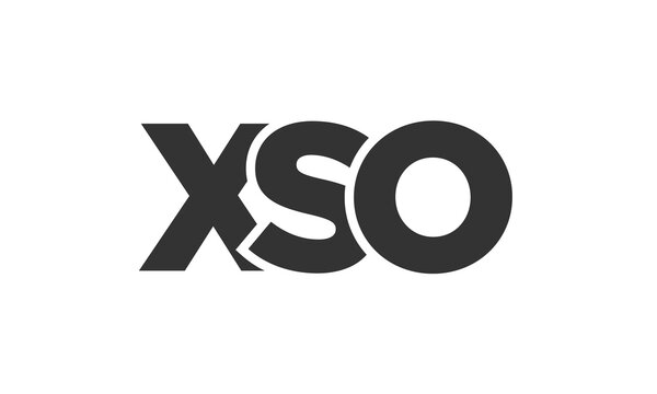 XSO logo design template with strong and modern bold text. Initial based vector logotype featuring simple and minimal typography. Trendy company identity.