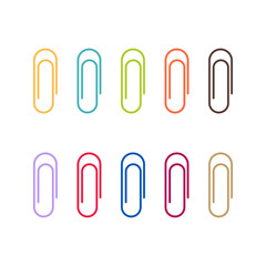 Set of colored paper clips 